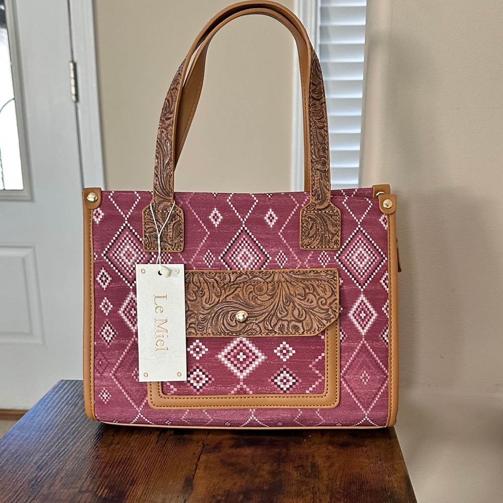 Red and Tan Western Women's Bag